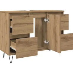 Vidaxl Armoire de salle de bain chêne artisanal bois d'ingénierie