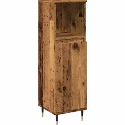 Vidaxl Armoire de salle de bain vieux bois 30x30x100cm bois ingénierie