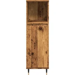 Vidaxl Armoire de salle de bain vieux bois 30x30x100cm bois ingénierie
