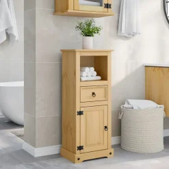 Meuble Wc|Vidaxl Armoire de salle de bain Corona 45x33x110 cm bois de pin massif