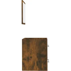 Vidaxl Armoire de salle de bain avec miroir Chêne fumé 41x38,5x48 cm