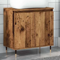 Meuble Wc|Vidaxl Armoire de salle de bain vieux bois 58x33x60 cm bois ingénierie
