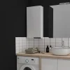 Armoire De Salle De Bains|Planète Bain Armoire de salle de bain 40x80 laqué blanc brillant à suspendre