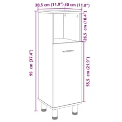 Vidaxl Armoire de salle de bain chêne sonoma 30,5x30x95 cm