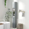 Giantex Armoire de Salle de Bain Haut avec 2 Portes 1 Tiroir 5 Etageres Reglables Dispositif Anti-basculement Meuble Colonne Rangement