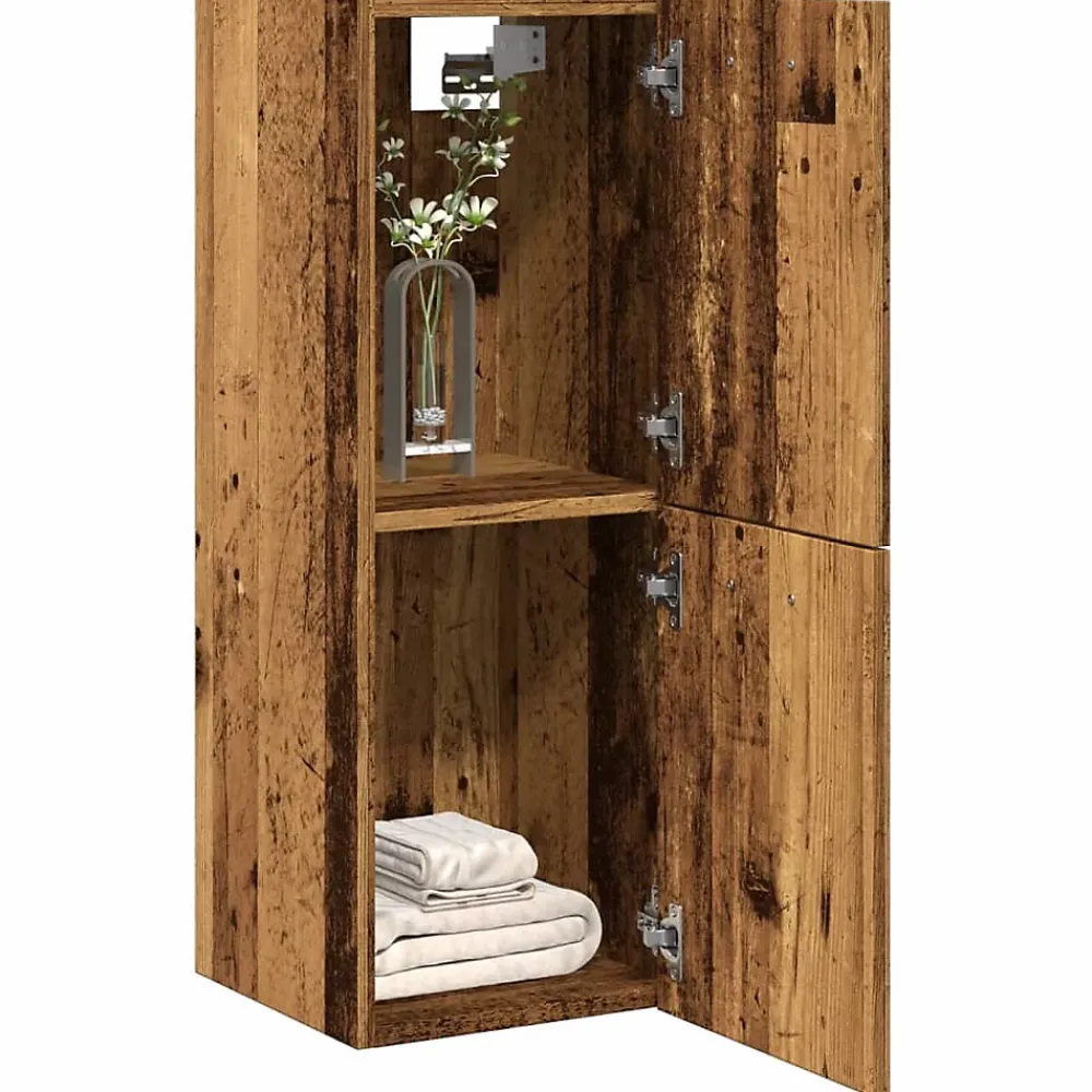 Vidaxl Armoire de salle de bain suspendue vieux bois bois d'ingénierie