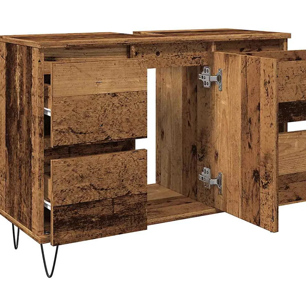 Vidaxl Armoire de salle de bain vieux bois 80x33x60 cm bois ingénierie