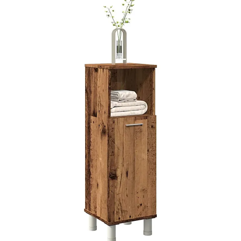 Vidaxl Armoire de salle de bain vieux bois 30x30x95 cm bois ingénierie