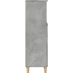Vidaxl Armoire de salle de bain gris béton 30x30x100 cm