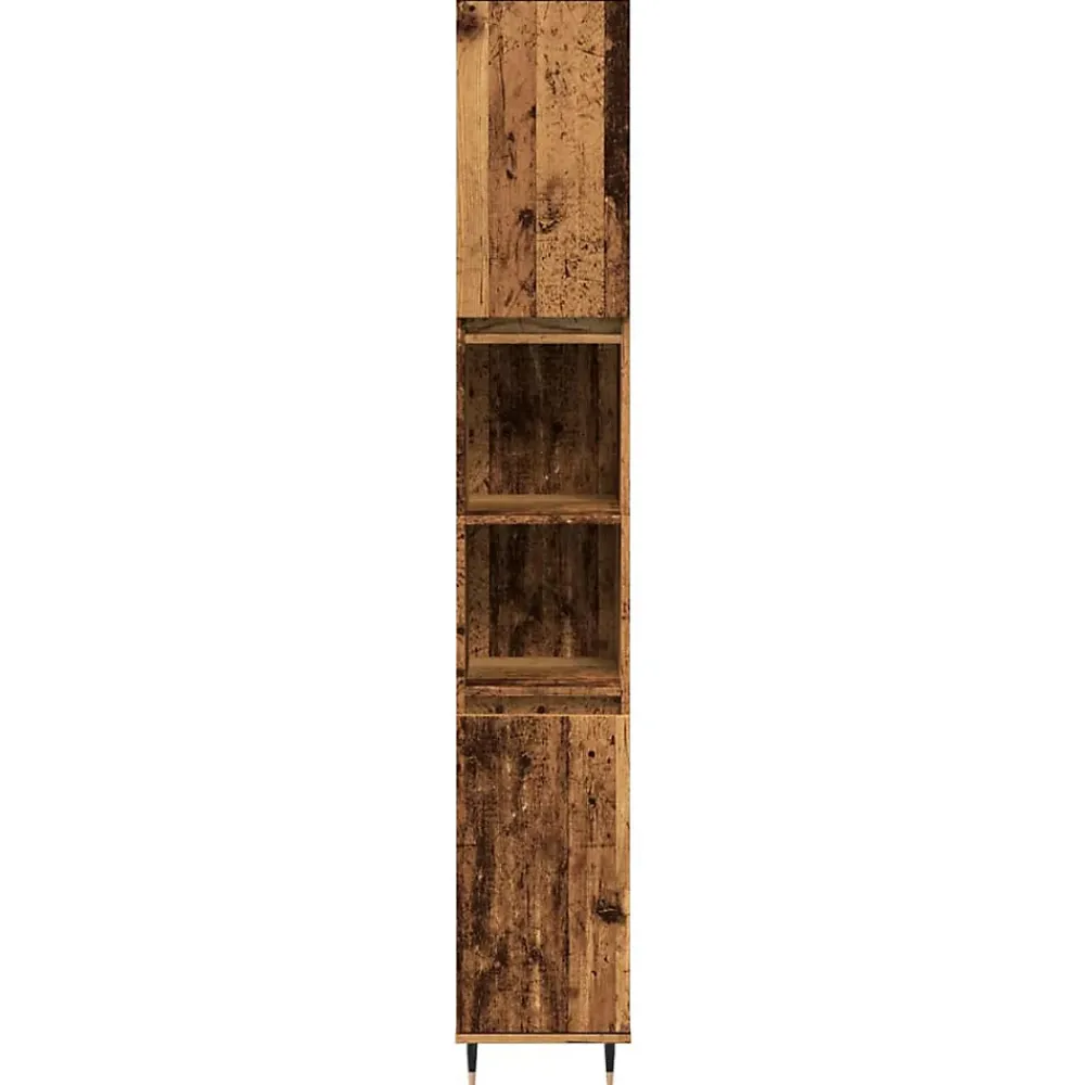 Meuble Wc|Vidaxl Armoire de salle de bain vieux bois 30x30x190cm bois ingénierie