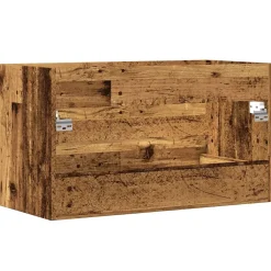 Meuble Wc|Vidaxl Armoire de salle de bain suspendue vieux bois bois d'ingénierie