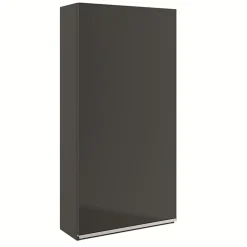 Planète Bain Armoire de salle de bain 40x80 Noire brillante à suspendre