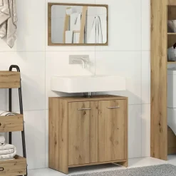 Vidaxl Armoire de salle de bain avec miroir chêne artisanal