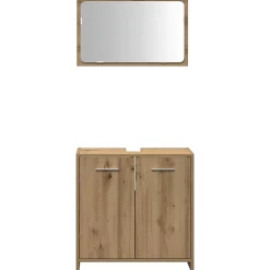 Vidaxl Armoire de salle de bain avec miroir chêne artisanal