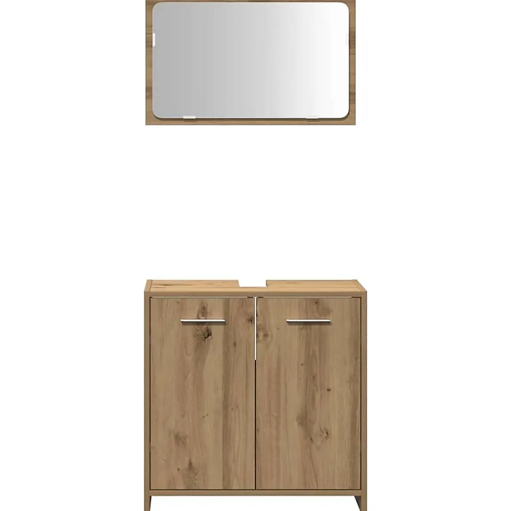 Vidaxl Armoire de salle de bain avec miroir chêne artisanal