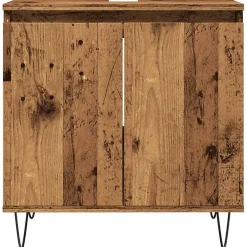 Meuble Wc|Vidaxl Armoire de salle de bain vieux bois 58x33x60 cm bois ingénierie