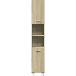 Meuble Wc|Vidaxl Armoire de salle de bain chêne sonoma 30,5x30x179 cm