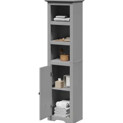 Meuble Wc|Vidaxl Armoire de salle de bain BODO gris 44x30x160 cm
