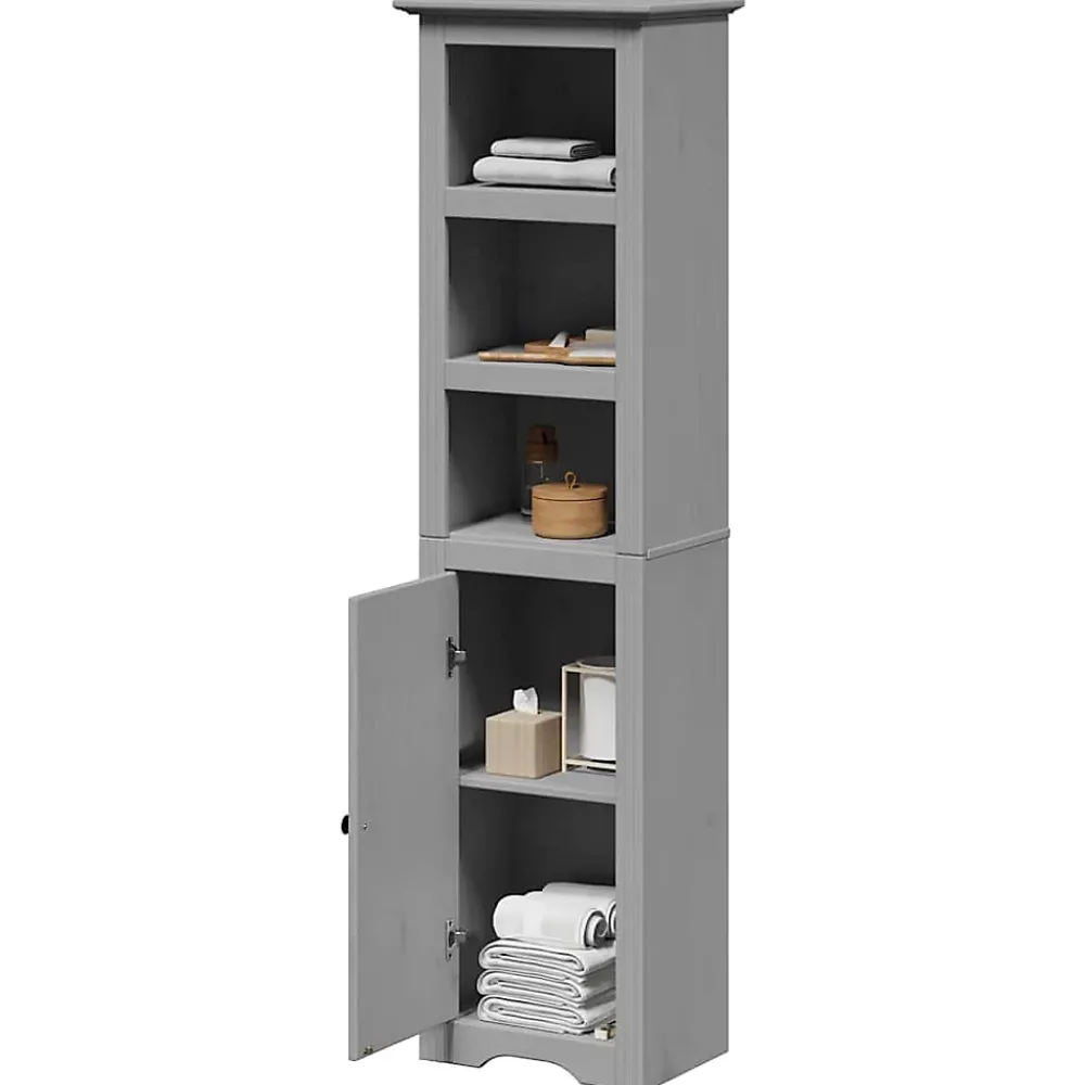 Meuble Wc|Vidaxl Armoire de salle de bain BODO gris 44x30x160 cm
