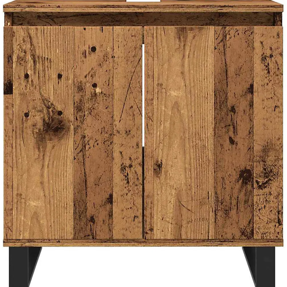 Vidaxl Armoire de salle de bain vieux bois 58x33x60 cm bois ingénierie