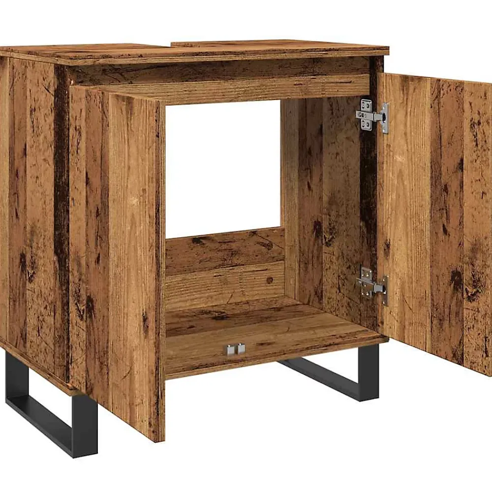 Vidaxl Armoire de salle de bain vieux bois 58x33x60 cm bois ingénierie