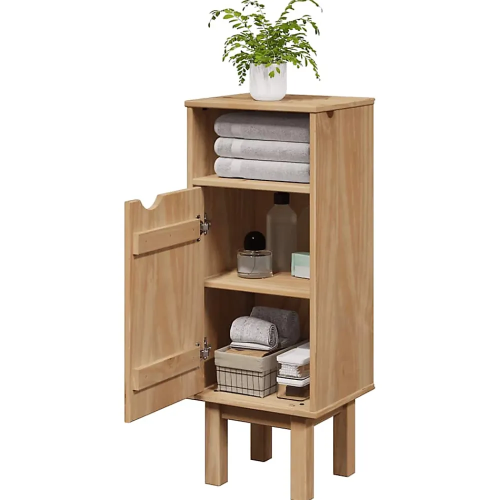 Meuble Wc|Vidaxl Armoire de salle de bain "OTTA" 35x30x90 cm bois massif de pin