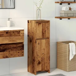 Meuble Wc|Vidaxl Armoire de salle de bain vieux bois 30x30x95 cm bois ingénierie