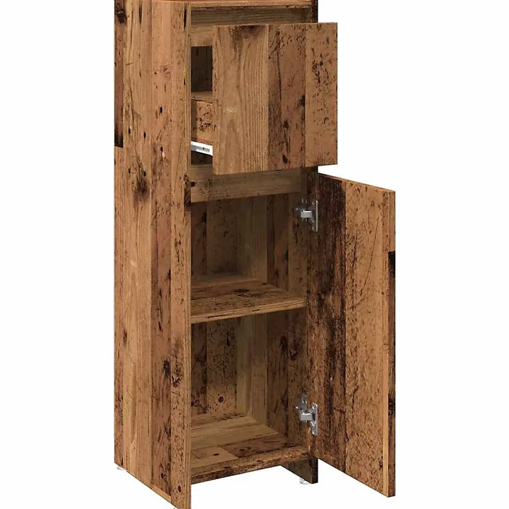 Meuble Wc|Vidaxl Armoire de salle de bain vieux bois 30x30x95 cm bois ingénierie