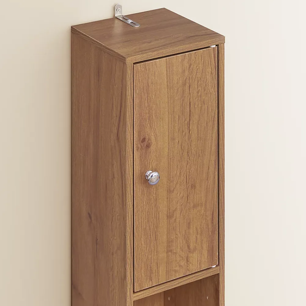 Colonne De Salle De Bains|Sobuy Armoire de Salle de Bain Étroite avec Tiroir et Étagères Réglables en Bois