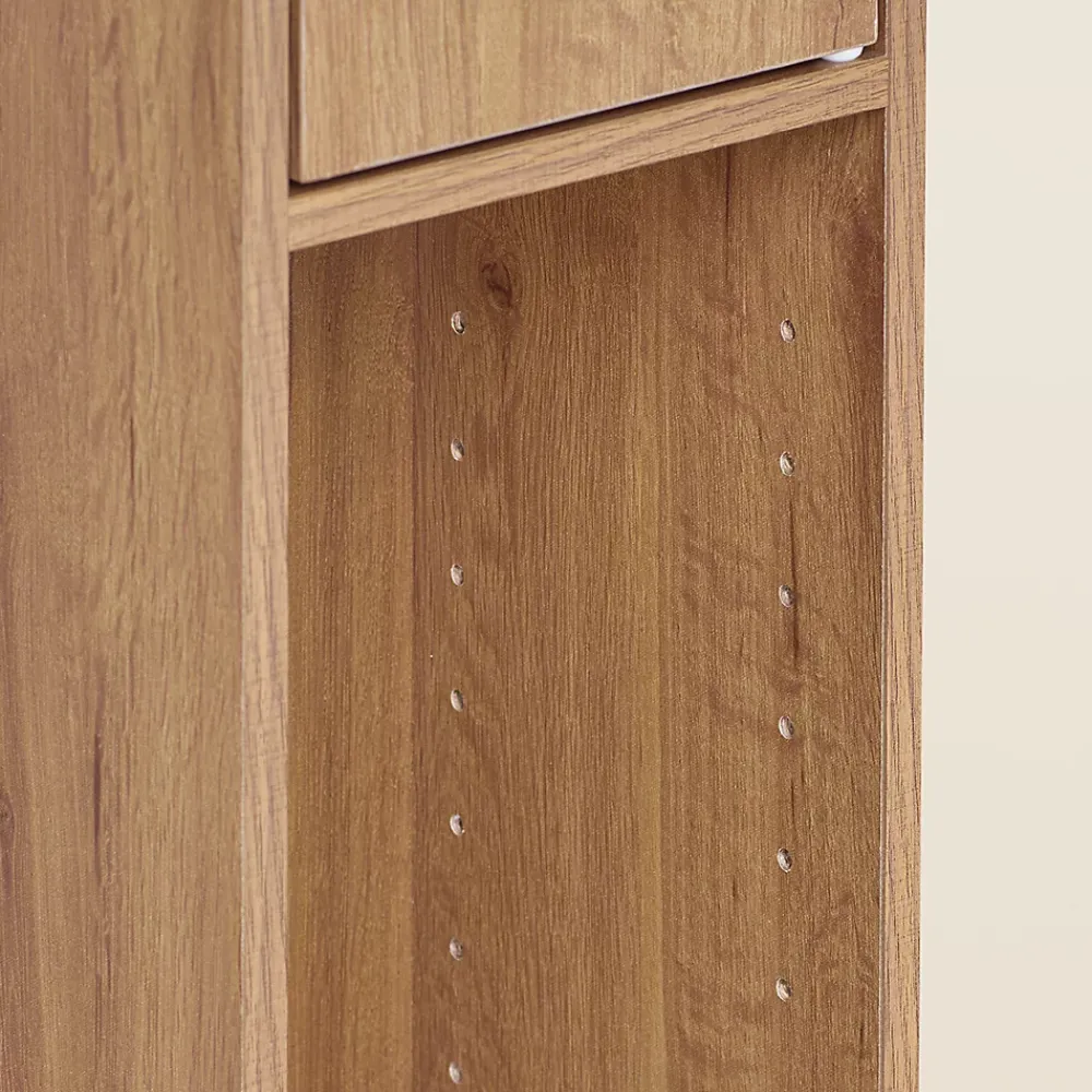 Colonne De Salle De Bains|Sobuy Armoire de Salle de Bain Étroite avec Tiroir et Étagères Réglables en Bois