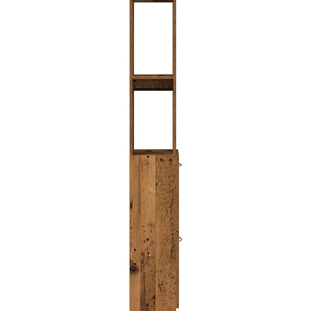Meuble Wc|Vidaxl Armoire de salle de bain vieux bois 25x25x170cm bois ingénierie
