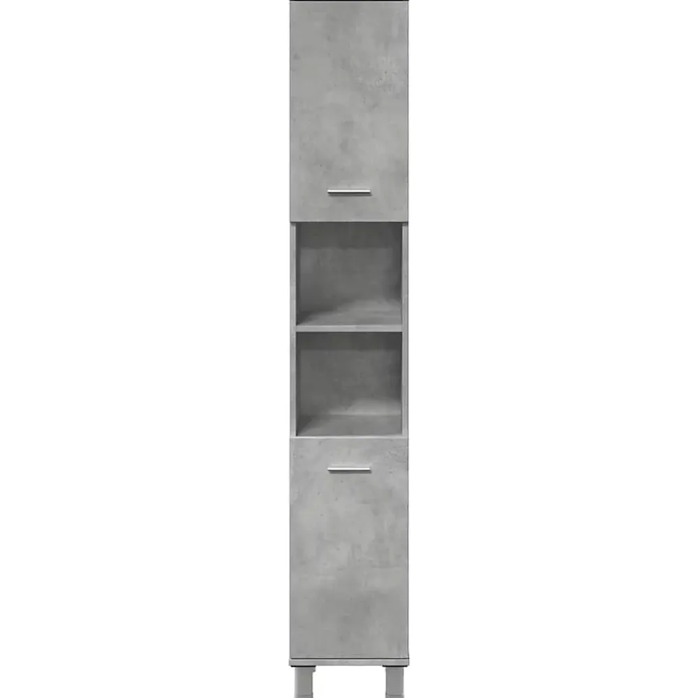 Vidaxl Armoire de salle de bain Gris béton 30x30x179 cm Aggloméré