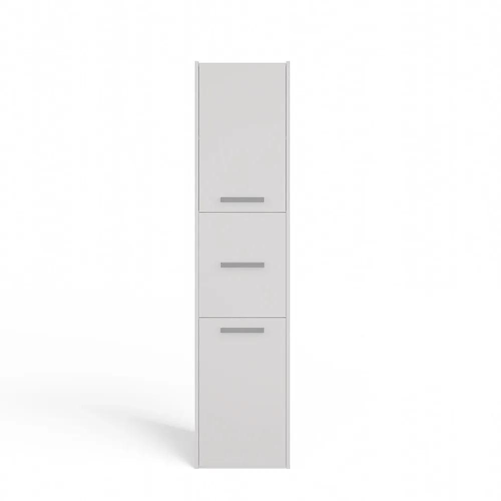 3xE Living Armoire de salle de bain, blanc mat, 170 x 40 x 30 cm