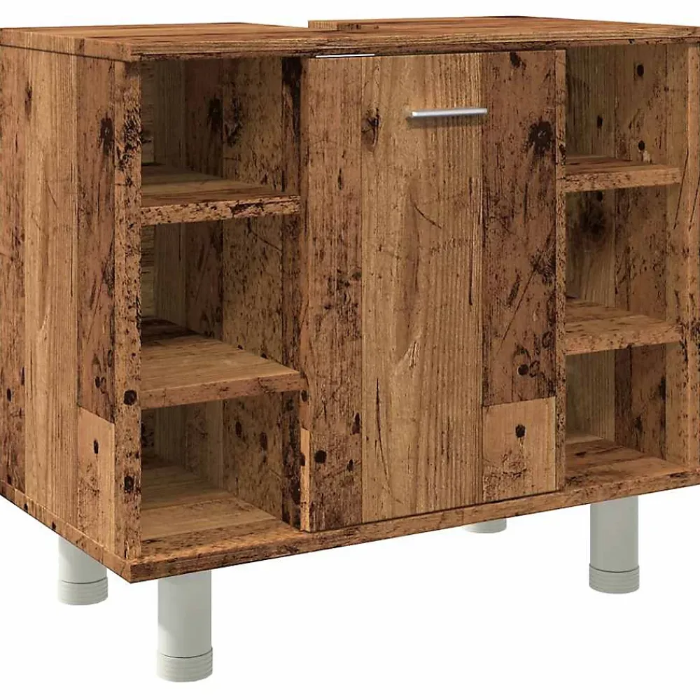 Meuble Wc|Vidaxl Armoire de salle de bain vieux bois 60x32x53,5 cm