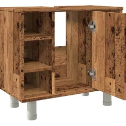 Meuble Wc|Vidaxl Armoire de salle de bain vieux bois 60x32x53,5 cm