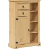 Meuble Wc|Vidaxl Armoire de salle de bain Corona 70x33x110 cm bois de pin massif