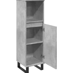 Meuble Wc|Vidaxl Armoire de salle de bain gris béton 30x30x100 cm