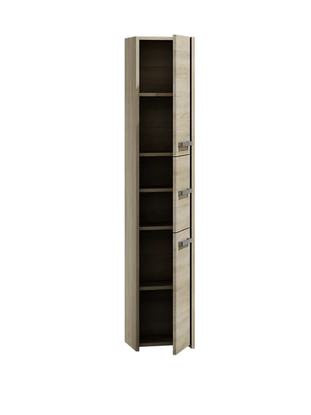 3xE Living Armoire de salle de bain, chêne sonoma, 170 x 30 x 30 cm