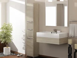3xE Living Armoire de salle de bain, chêne sonoma, 170 x 30 x 30 cm