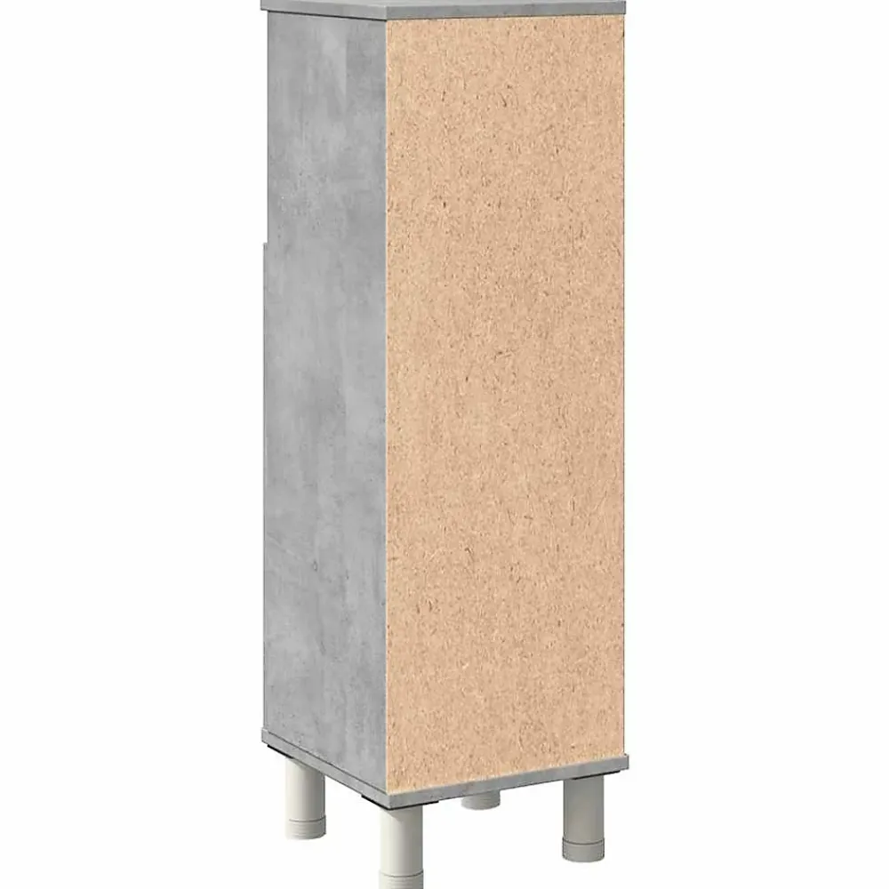 Vidaxl Armoire de salle de bain Gris béton 30x30x95 cm Aggloméré