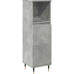 Meuble Wc|Vidaxl Armoire de salle de bain gris béton 30x30x100 cm