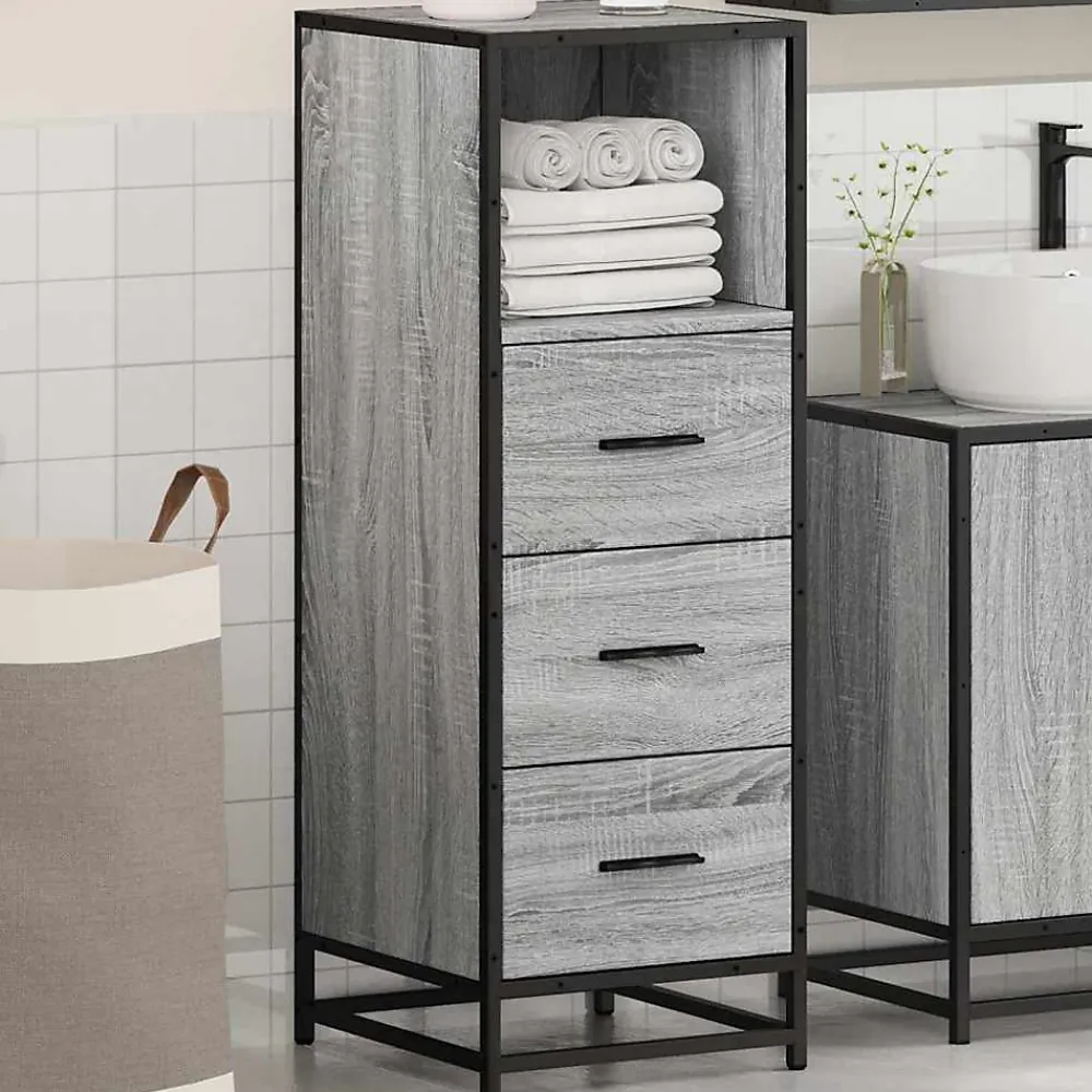 Vidaxl Armoire de salle de bain sonoma gris 35x37,5x100 cm