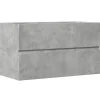 Vidaxl Armoire de salle de bain suspendue gris béton bois d'ingénierie
