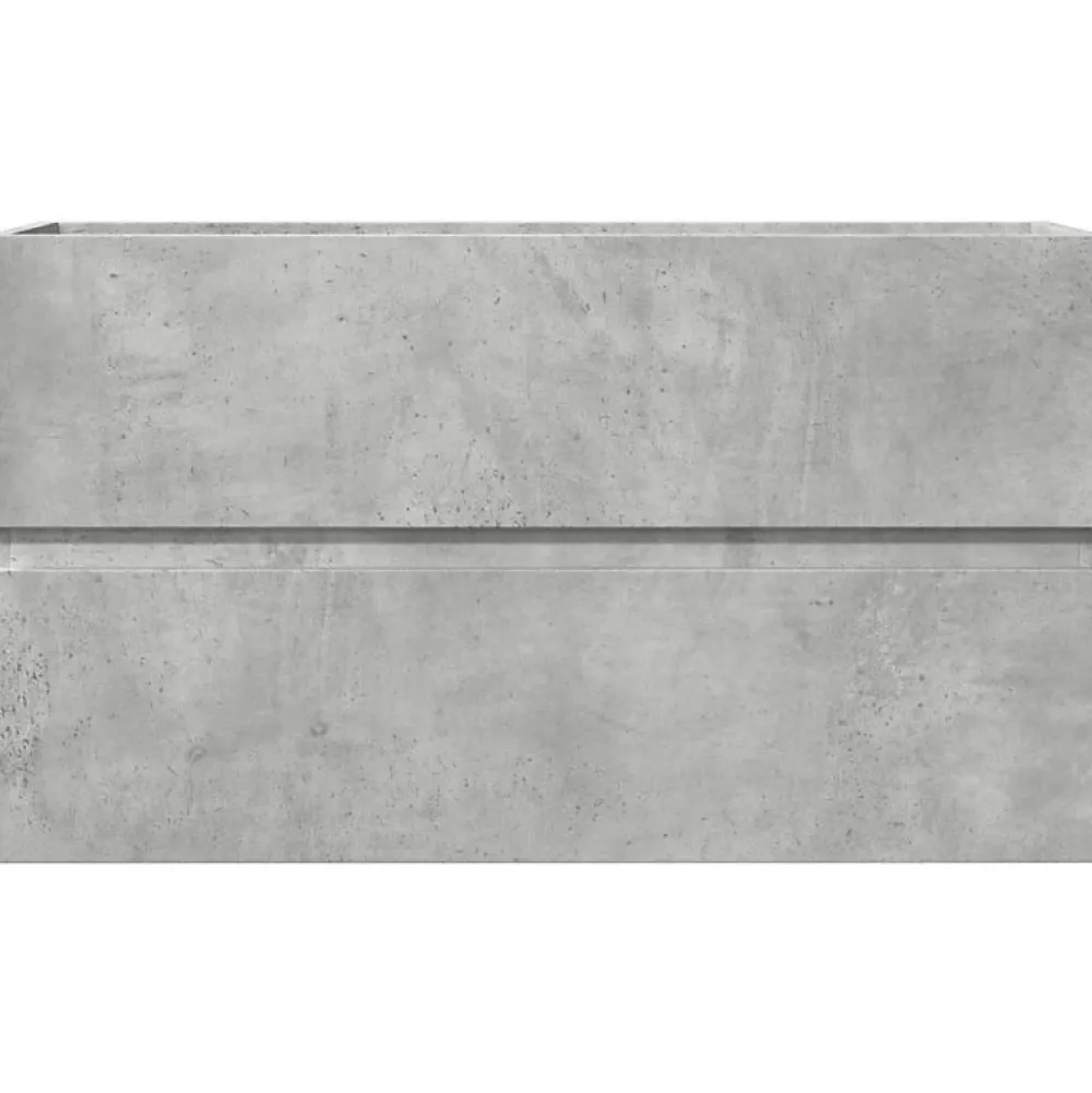 Vidaxl Armoire de salle de bain suspendue gris béton bois d'ingénierie
