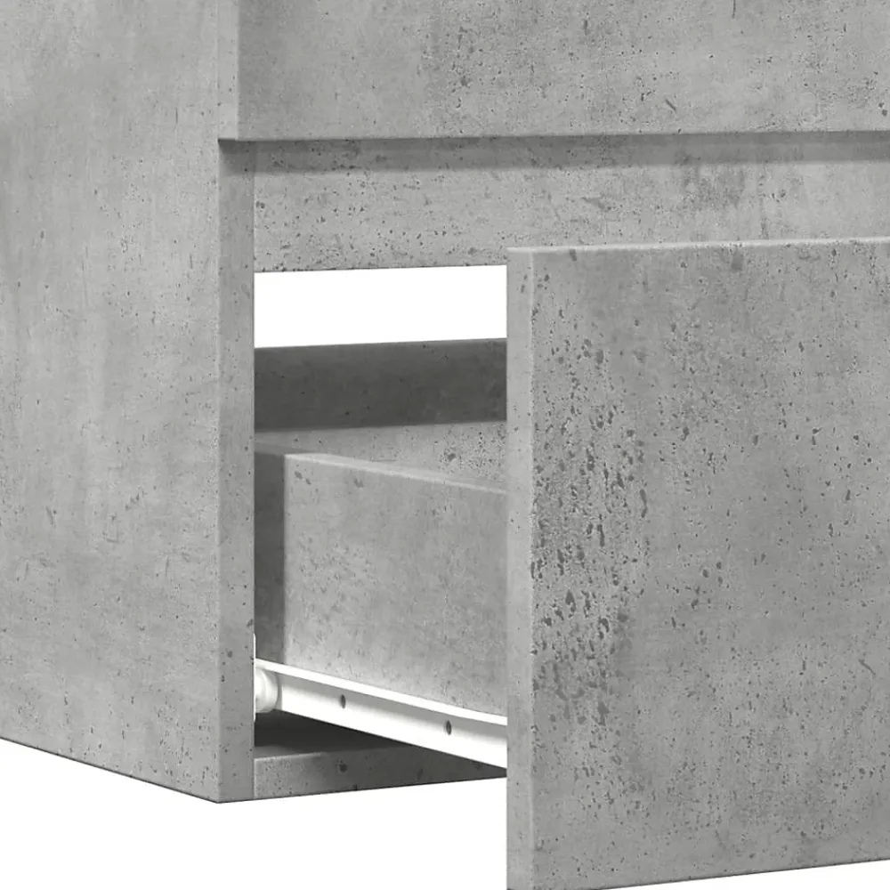 Vidaxl Armoire de salle de bain suspendue gris béton bois d'ingénierie