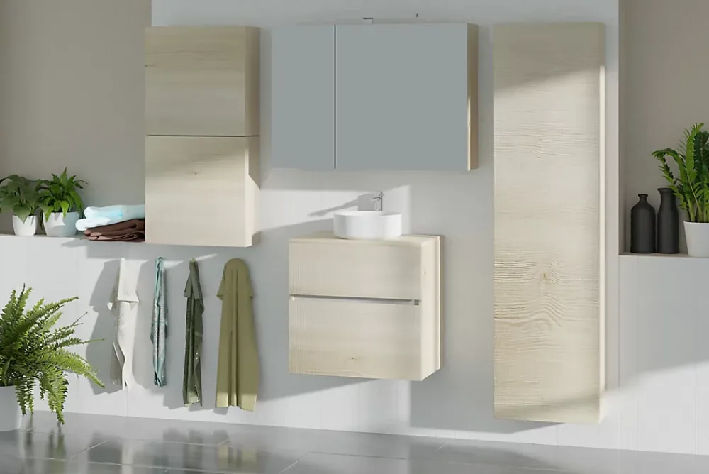 Cooke & Lewis Armoire de salle de bains effet chêne l.50 x H.50 x P.17 cm, Calao