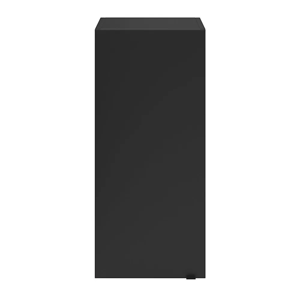 Colonne De Salle De Bains|Meuble De Salle De Bains Faible Profondeur|GoodHome Armoire de salle de bains noir mat l.40 x H.90 x P.36 cm, Imandra