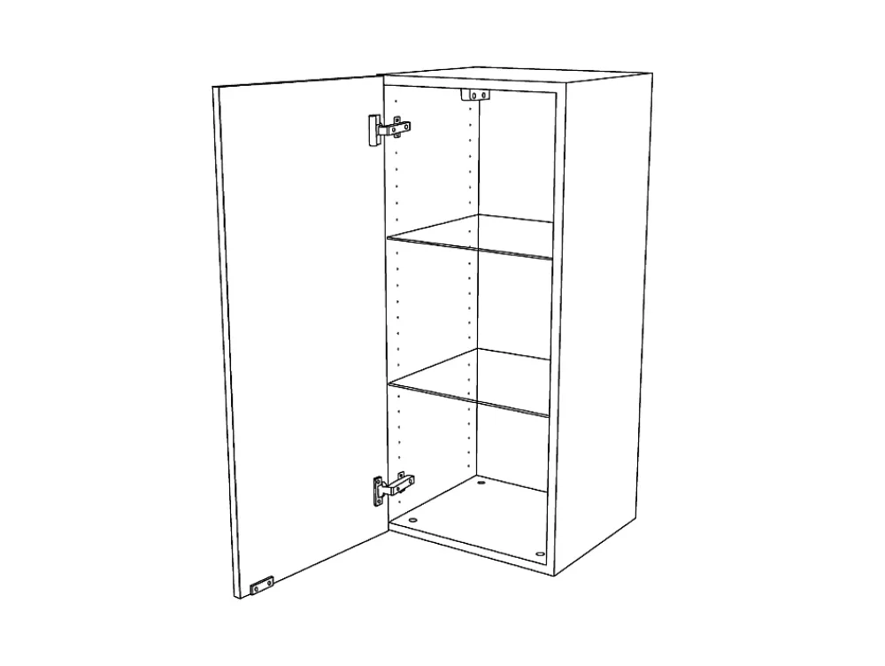 GoodHome Armoire de salle de bains gris brillant l.40 x H.90 x P.36 cm, Imandra