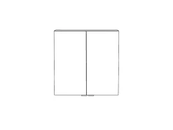 GoodHome Armoire de salle de bains faible profondeur gris brillant l.60 x H.60 x P.15 cm, Imandra
