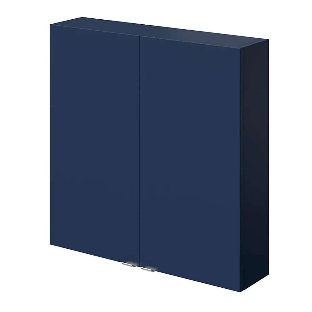 Armoire De Salle De Bains|Meuble Wc|GoodHome Armoire de salle de bains faible profondeur bleu nuit mat l.60 x H.60 x P.15 cm, Imandra